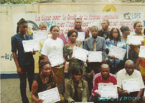 Waste pickers' meeting in the DRC. Photo credit: NGO LDFC.