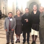 Inclusive waste management supporters and activists Silvio Ruiz Grisales, Nelly Mogollon, Federico Parra, Lucia Fernandez, and Manuel Rosaldo.