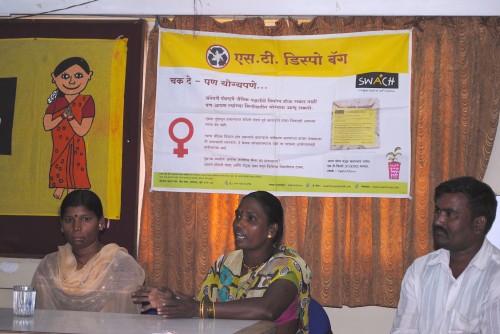 A press conference held in March about SWaCH's "Send it Back" campaign. Photo credit: SWaCH.