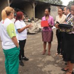 CooperLimpa and the South African delegates at the cooperative. Photo credit: WIEGO.