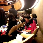 Nohra Padilla working away. Photo: Lucia Fernandez.