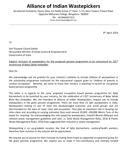 inclusion-wastepickers-proposed-pension-scheme-india
