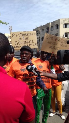 Bokk Diom silecne March for global waste pickers' day on March 1st 2020.