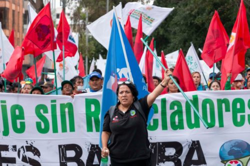 March 2nd, 2020 demonstration. Bogota, Colombia. Global Waste Pickers day.