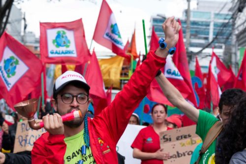 March 2nd, 2020 demonstration. Bogota, Colombia. Global Waste Pickers day.
