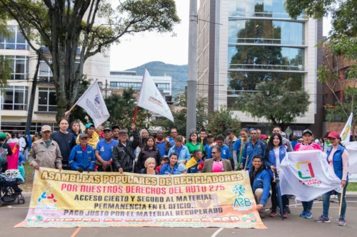 March 2nd, 2020 demonstration. Bogota, Colombia. Global Waste Pickers day.